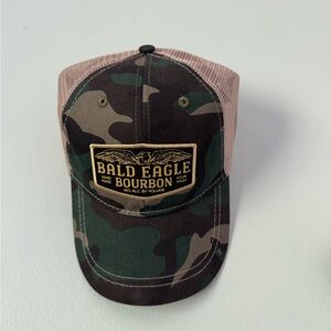 (Sold) Bald Eagle Bourbon Camo Trucker Hat
